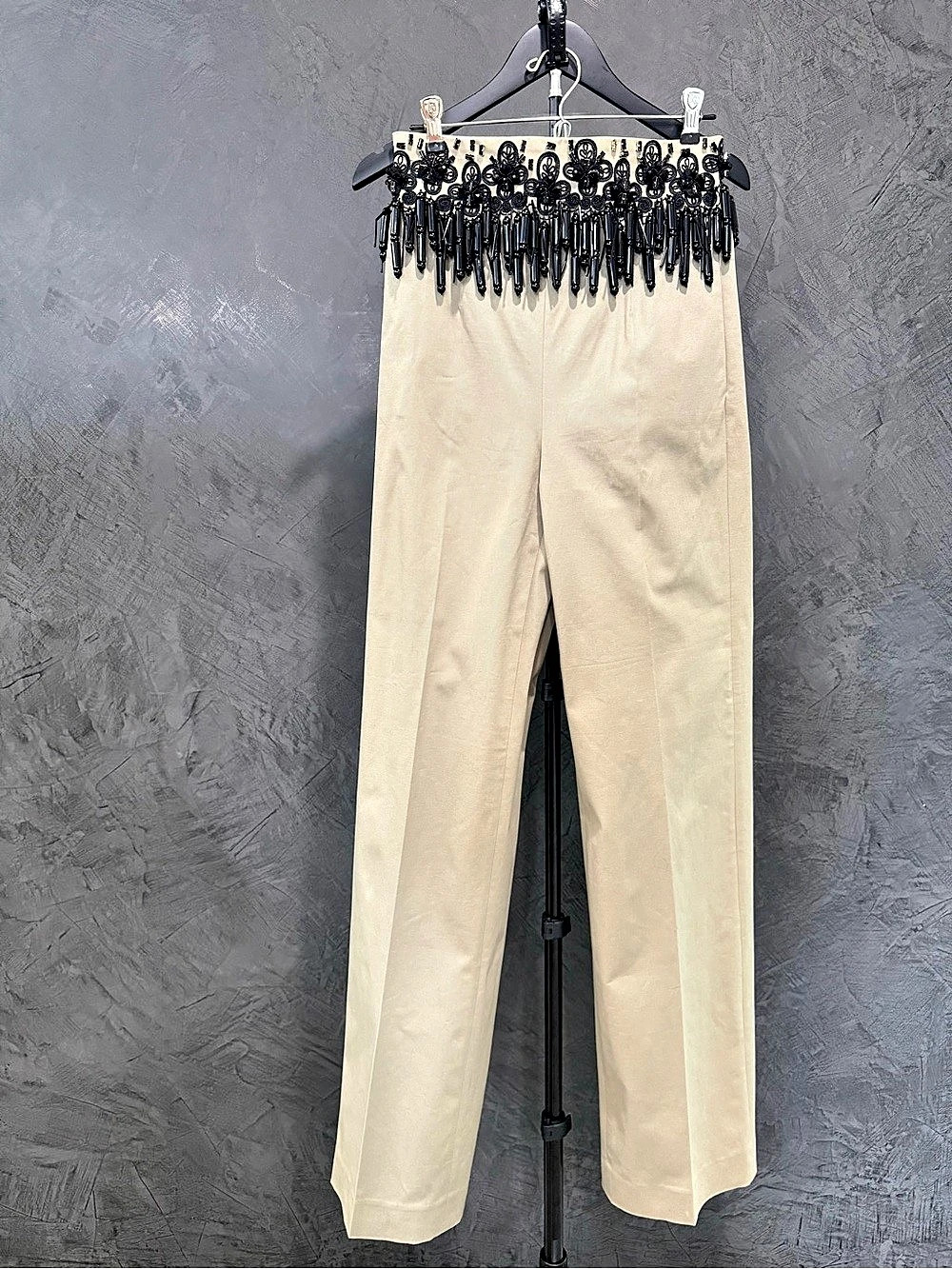DSQUARED2 Embellished Trousers in Cream Size 42 NWT